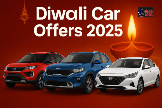 WebMorcha Web Morcha Diwali Car Offers 2025 – Tata Motors, Kia, Hyundai, Maruti, Honda और Renault की गाड़ियों पर ₹5,000 से ₹7 लाख तक की छूट
