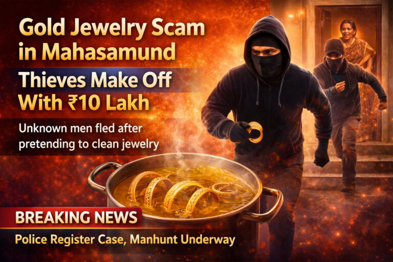 महासमुंद Crime News: जेवर चमकाने के बहाने 10 लाख की ठगी, FIR दर्ज