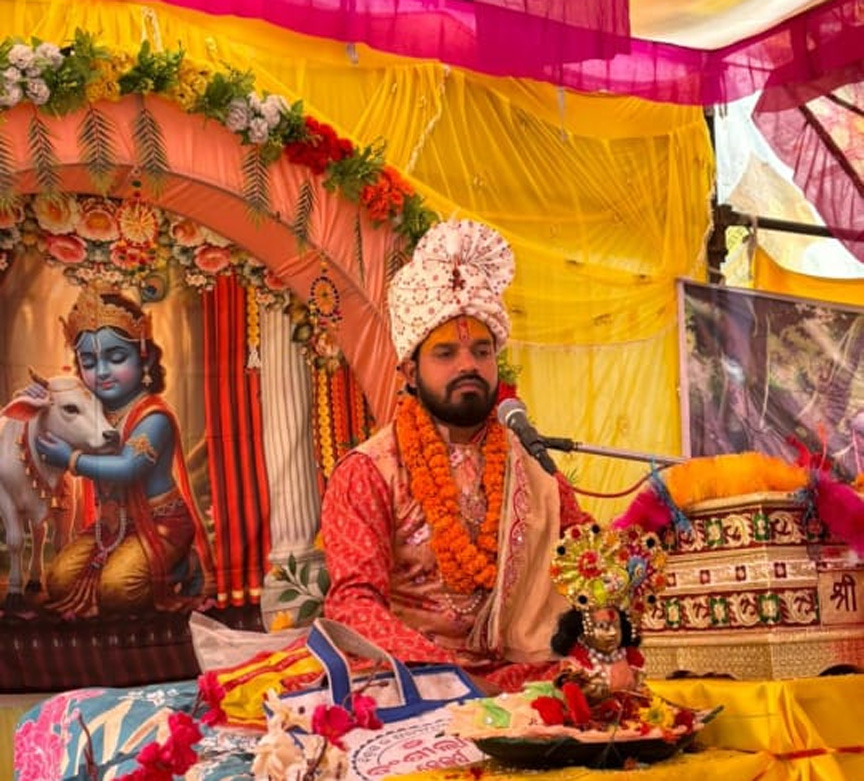 ग्राम लौंदमुड़ा (अमेरा) स्थित शिव मंदिर पंचायतन में श्रीमद्भागवत ज्ञानयज्ञ सप्ताह का भव्य आयोजन