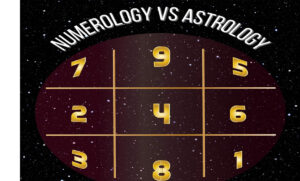 "Numerology horoscope concept for February 20, 2026, glowing numbers 1 to 9 arranged in a mystical circle, cosmic background with stars and light effects, Hindi astrology theme, vibrant colors, spiritual and modern design, high resolution, website featured image"