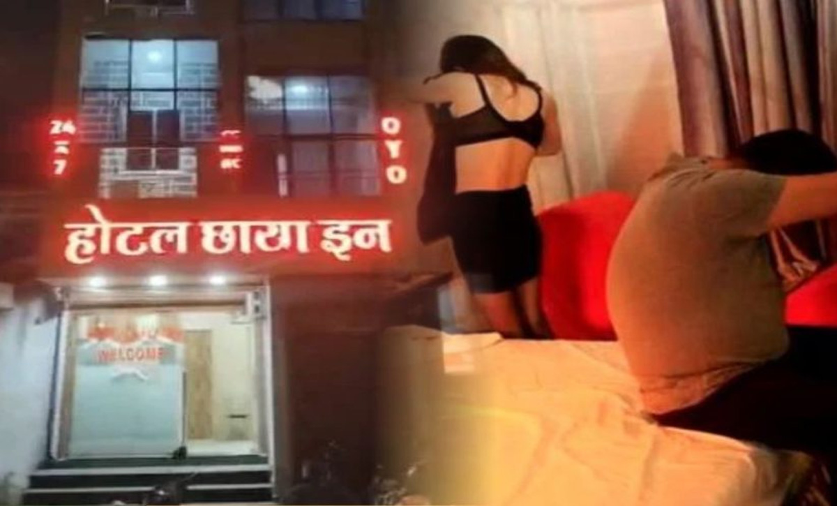 दुर्ग के पावर हाउस बस स्टैंड स्थित होटल में पुलिस की छापेमारी की प्रतीकात्मक तस्वीर