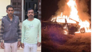 महासमुंद में गांजा तस्करी के दौरान पुलिस वाहन में लगी आग और ANTF द्वारा मध्यप्रदेश से आरोपियों की गिरफ्तारी