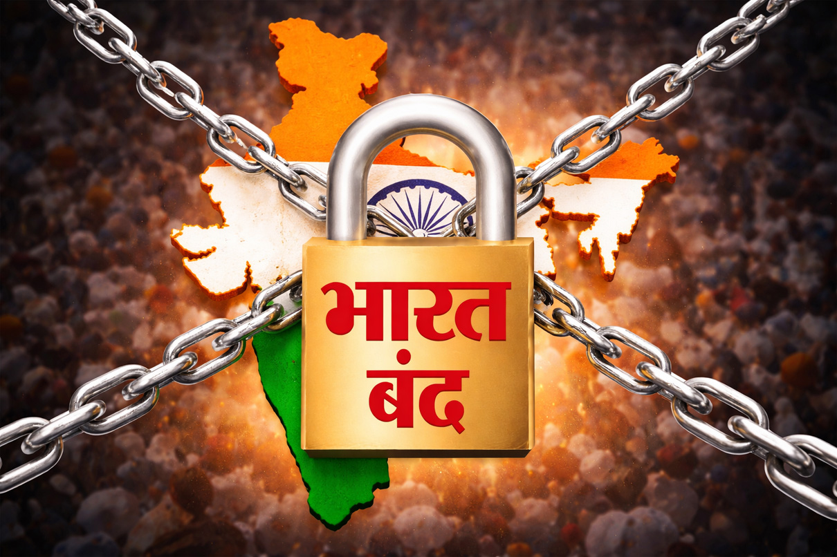 Bharat Bandh Live Updates: आज भारत बंद, देशभर में हड़ताल का असर