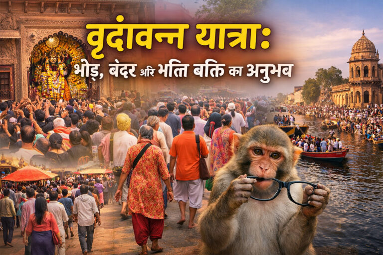 वृंदावन यात्रा अनुभव: भीड़, भक्ति, बंदर और रोमांच की सच्ची कहानी