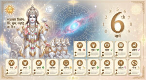 आज का राशिफल: 6 मार्च 2026, शुक्रवार – शुक्र की कृपा से इन राशियों को मिलेगा प्रेम और धन का वरदान!