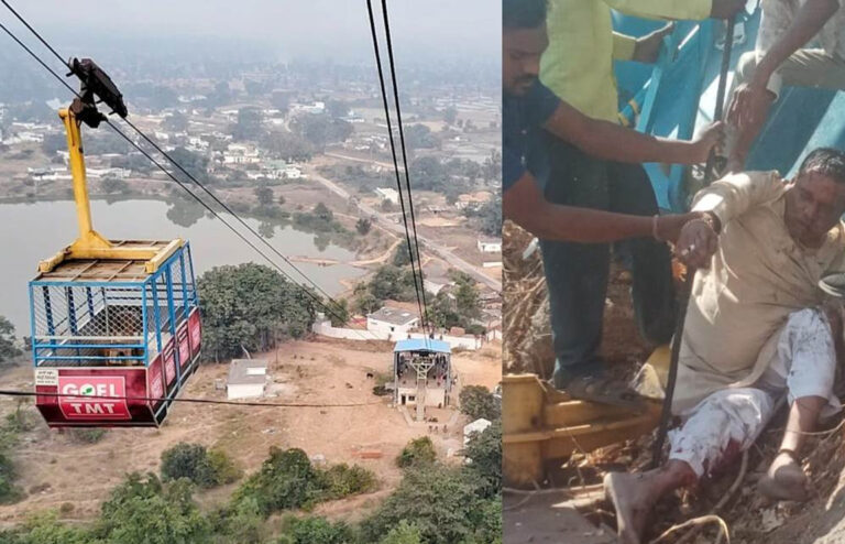 🚨 खल्लारी मंदिर में बड़ा हादसा: रोपवे का केबल टूटा, 6 श्रद्धालु घायल