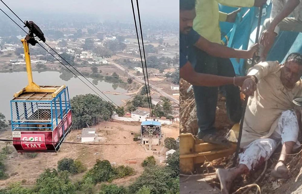 🚨 खल्लारी मंदिर में बड़ा हादसा: रोपवे का केबल टूटा, 6 श्रद्धालु घायल