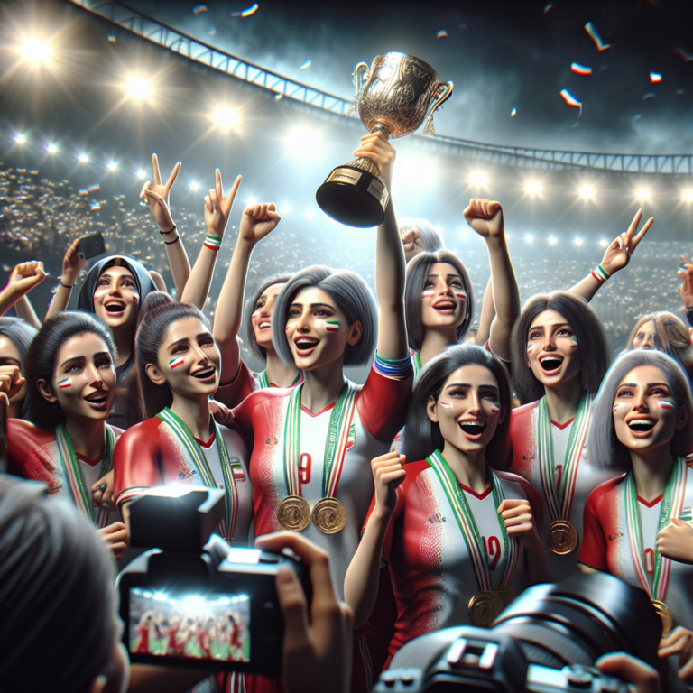 ईरान की महिला फुटबॉल टीम को एशियाई कप में शरण में विजय के बाद सम्मानित किया गया