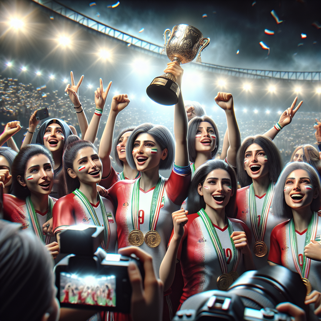 ईरान की महिला फुटबॉल टीम को एशियाई कप में शरण में विजय के बाद सम्मानित किया गया