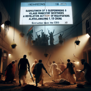 गांव में हंगामा: 8 पंचायत सचिव सस्पेंड, 1.19 करोड़ की अनियमितता का बडा खुलासा, CEO की सख्त कार्रवाई!