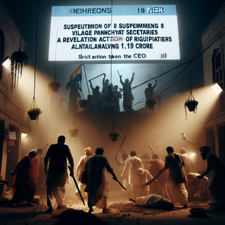 गांव में हंगामा: 8 पंचायत सचिव सस्पेंड, 1.19 करोड़ की अनियमितता का बडा खुलासा, CEO की सख्त कार्रवाई!