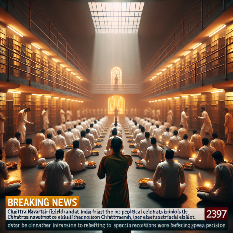 चैत्र नवरात्रि में छत्तीसगढ़ की जेलों में आध्यात्मिक उत्सव: 2397 बंदियों ने रखा उपवास, विशेष सुविधाओं का लाभ!