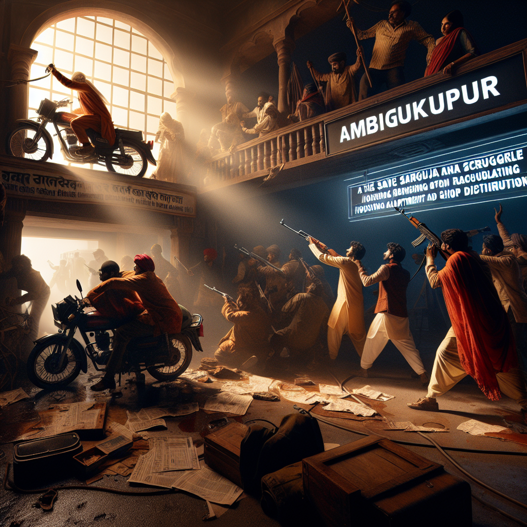 "अम्बिकापुर: सरगुजा बचाओ संघर्ष समिति ने किया नगरपालिका कार्यालय का घेराव, आवास आवंटन और दुकान वितरण में लगाया अनियमितता का आरोप!"