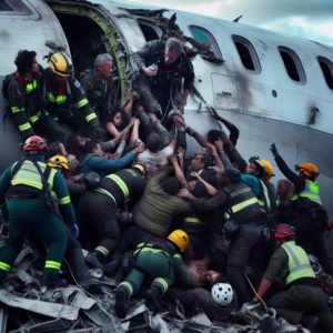 कोलंबियाई वायुसेना के विमान के मलबे से बचे लोग निकाले गए