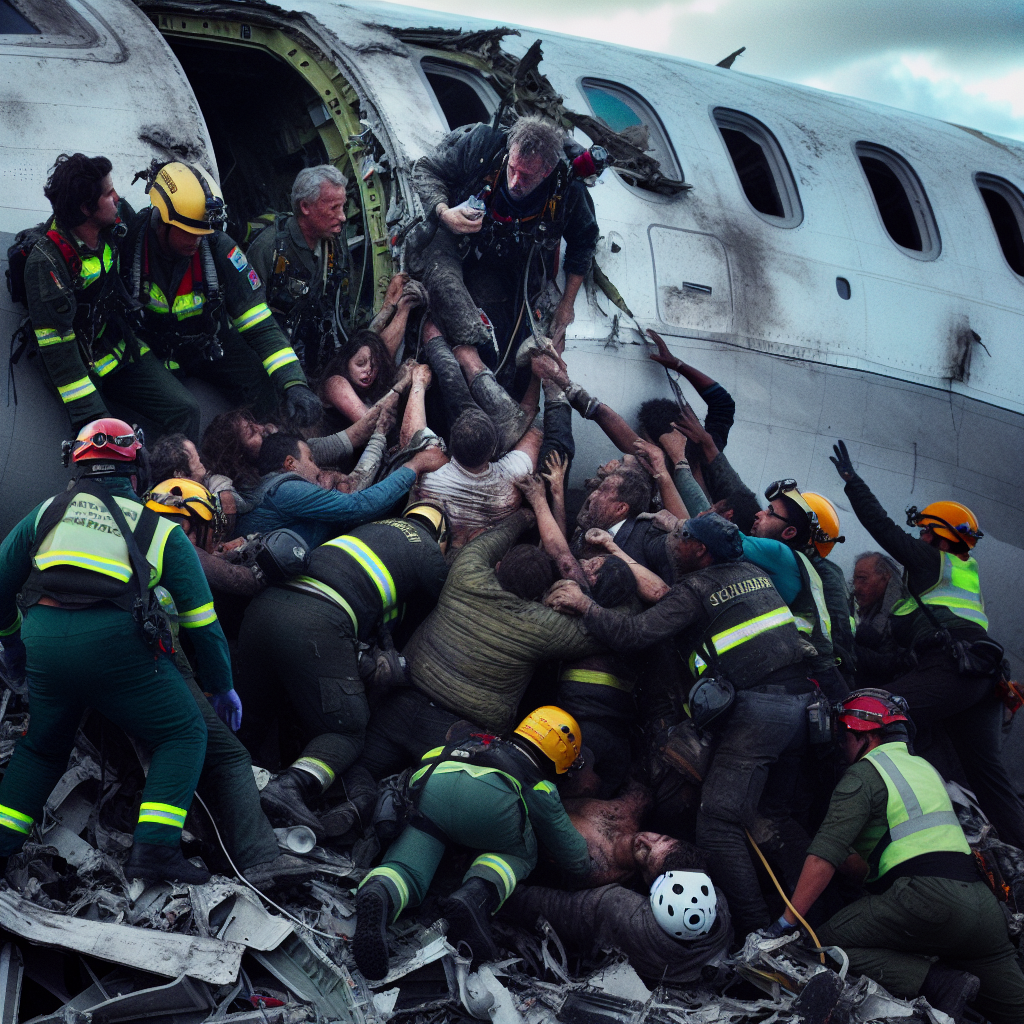 कोलंबियाई वायुसेना के विमान के मलबे से बचे लोग निकाले गए