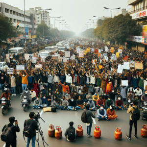 WebMorcha Web Morcha भारत में रसोई गैस संकट के खिलाफ विरोध प्रदर्शन शुरू