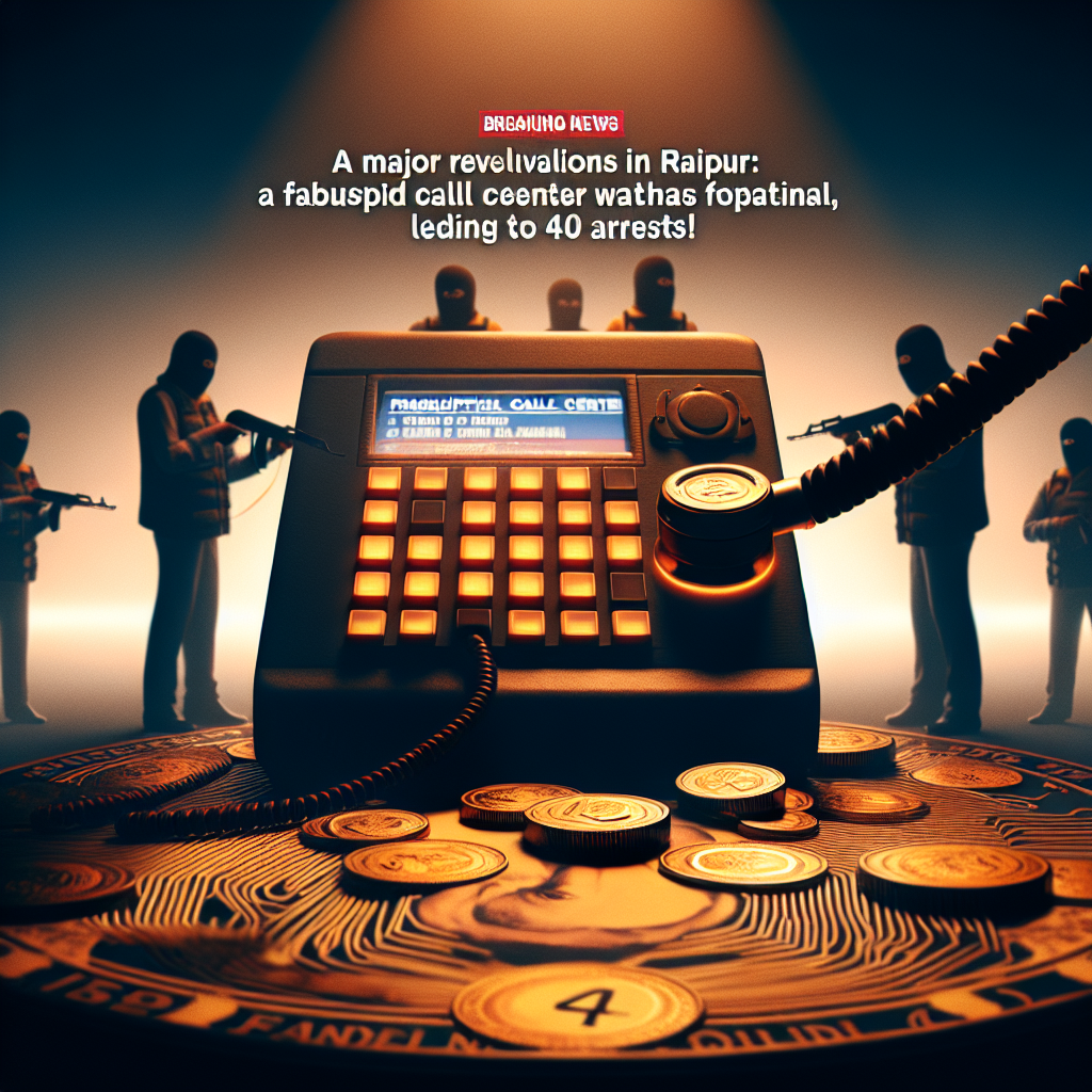 <p><strong>रायपुर में बड़ा खुलासा: विदेशियों को शिकार बनाकर चल रहा था फर्जी कॉल सेंटर, 40 गिरफ्तार!</strong></p> Web Morcha रायपुर में बड़ा खुलासा: विदेशियों को शिकार बनाकर चल रहा था फर्जी कॉल सेंटर, 40 गिरफ्तार!