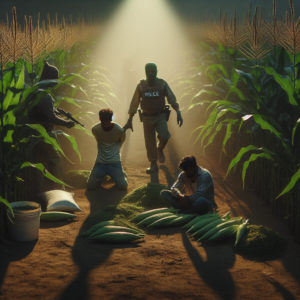 "CG में मक्के के खेत में गांजे की खेती का भंडाफोड़, दो गिरफ्तार!"