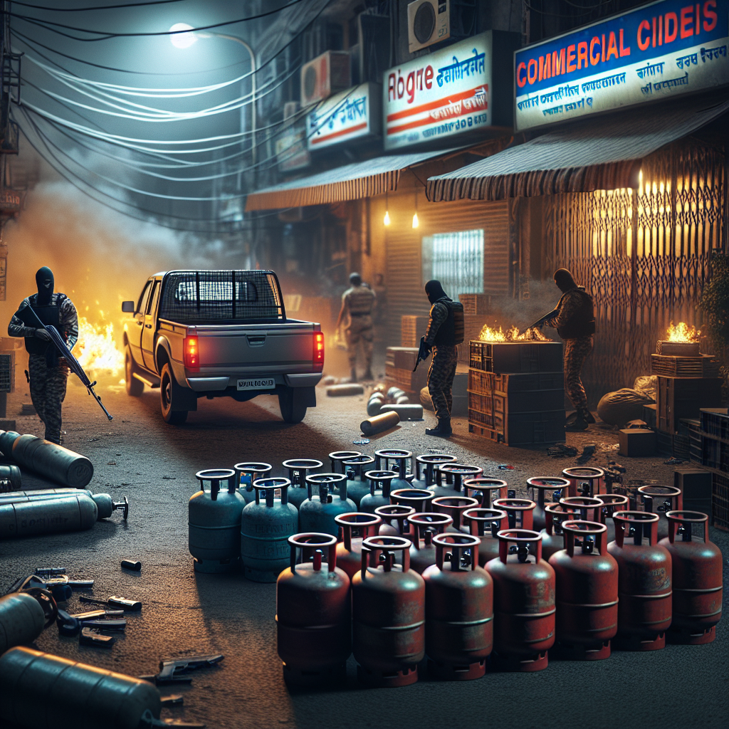 <p><strong>राipur: अवैध गैस सिलेंडर कारोबार पर बड़ी कार्रवाई, 45 कॉमर्शियल सिलेंडर और पिकअप जब्त!</strong></p>