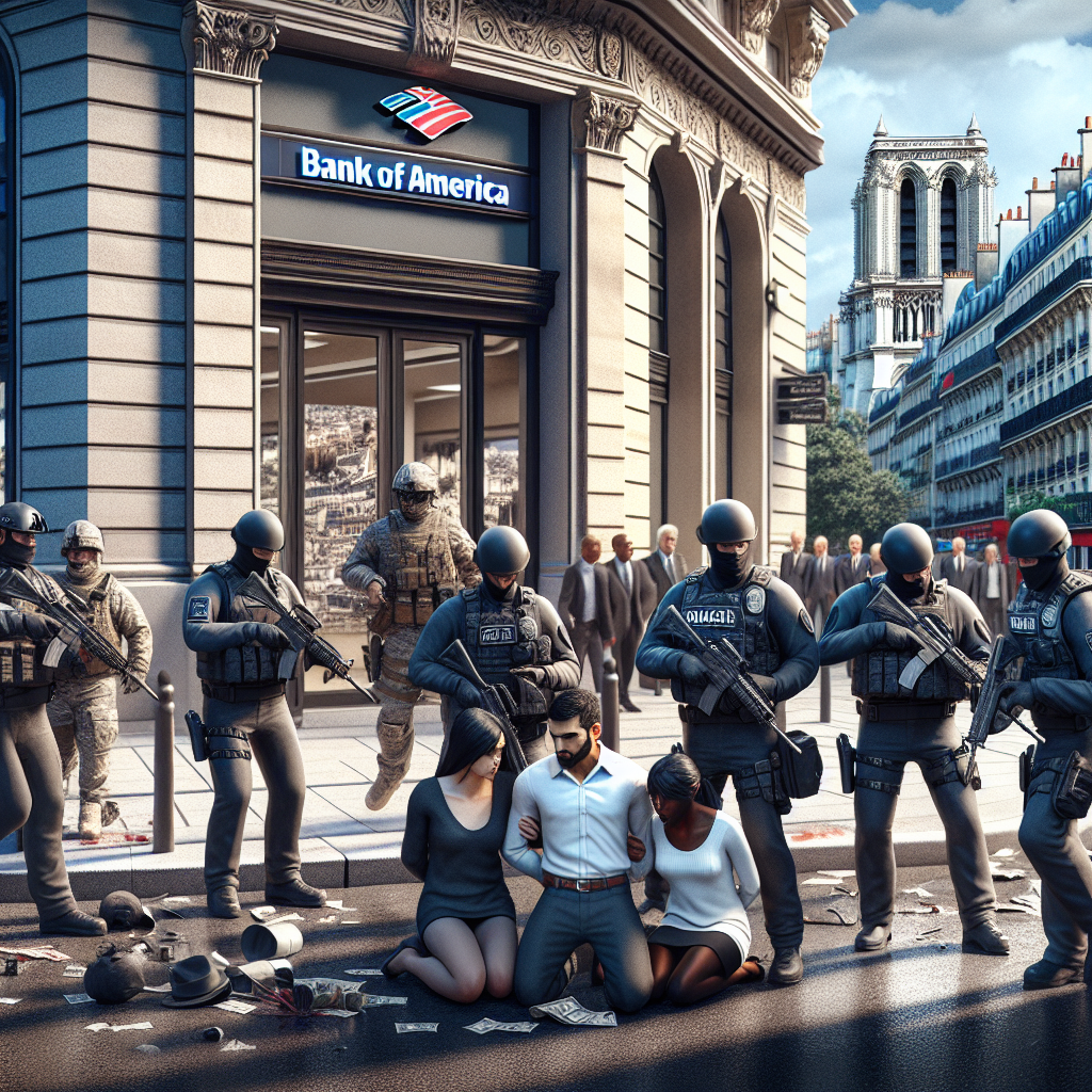 पेरिस में बैंकोफ अमेरिका के बाहर बम हमले की कोशिश, तीन गिरफ्तार