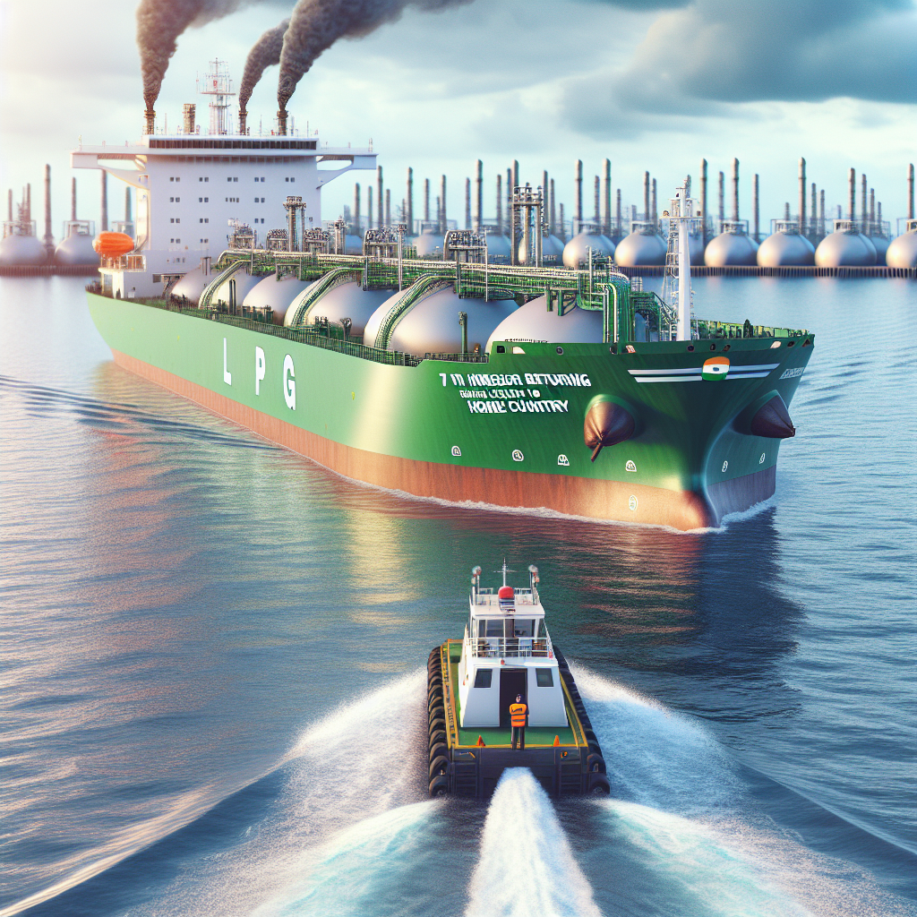 सातवां भारतीय LPG टैंकर ग्रीन संवी लौट रहा है देश।