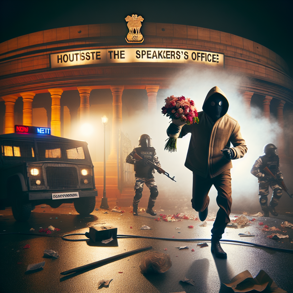 <p><strong>दिल्ली विधानसभा में हड़कंप: नकाबपोश ने बैरिकेड तोड़कर कार में घुसकर स्पीकर के दफ्तर के बाहर रखा गुलदस्ता!</strong></p> Web Morcha दिल्ली विधानसभा में हड़कंप: नकाबपोश ने बैरिकेड तोड़कर कार में घुसकर स्पीकर के दफ्तर के बाहर रखा गुलदस्ता!