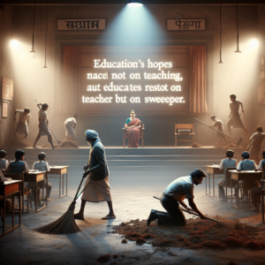 "शर्मनाक! स्कूल में पढ़ाई की जगह सफाई, शिक्षक नहीं, स्वीपर पर टिकी शिक्षा की आशा!"