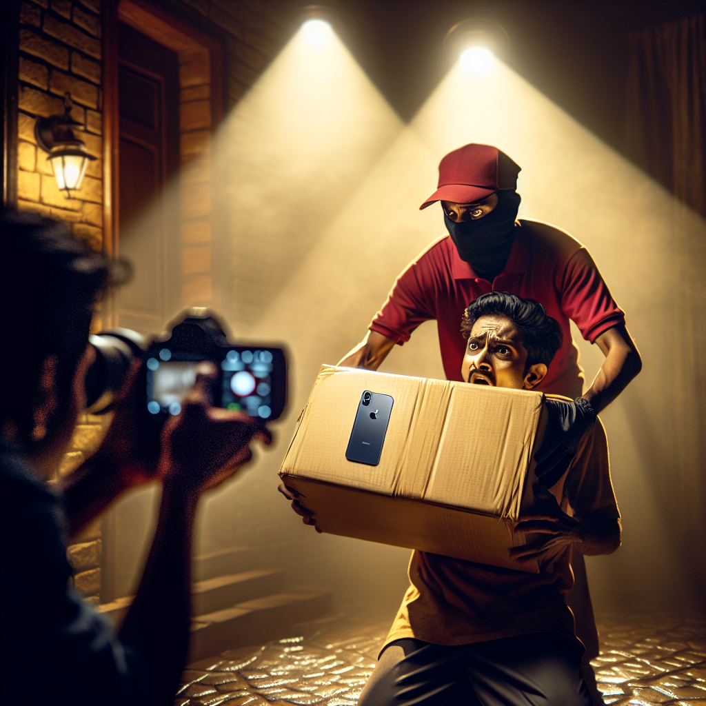 <p><strong>डिलीवरी बॉय की 'स्मार्ट' चालाकी: लाखों का iPhone लेकर लगा दी पत्थरों की मूर्खता!</strong></p>