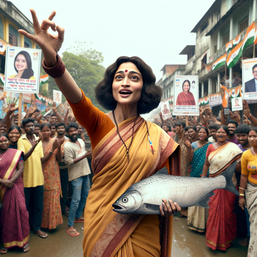 पश्चिम बंगाल चुनाव: नेता हाथ में मछली लेकर क्यों कर रहे हैं प्रचार?