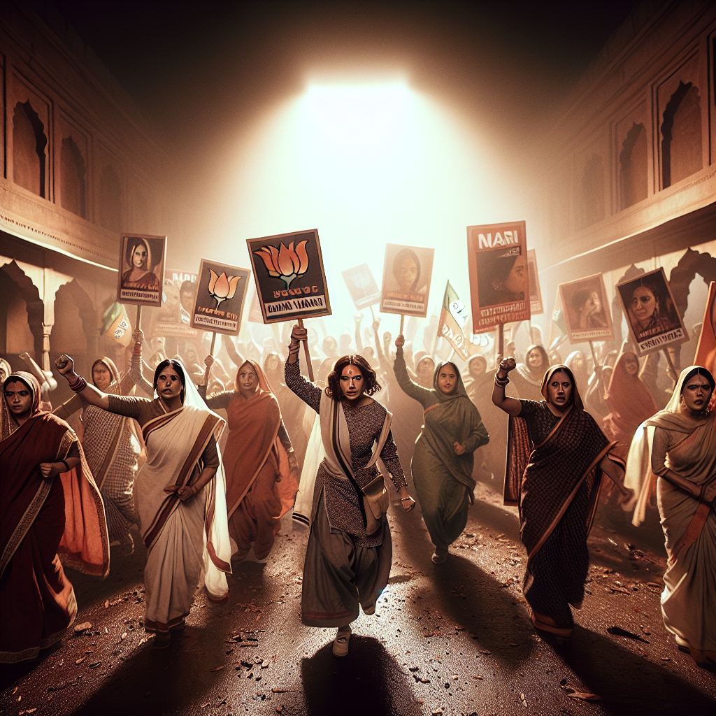 <p><strong>"रायपुर: नारी शक्ति वंदन अधिनियम के समर्थन में गरजीं महिलाएँ, कांग्रेस के खिलाफ भाजपा महिला मोर्चा का उग्र मार्च!"</strong></p>