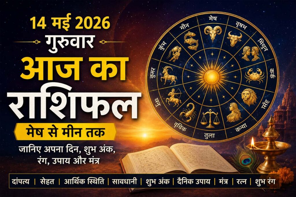 14 मई 2026 राशिफल: गुरुवार को किस राशि की चमकेगी किस्मत, जानिए मेष से मीन तक का हाल