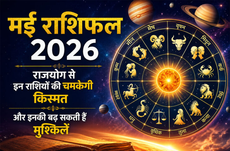 May Rashifal 2026: मई 2026 का महीना ज्योतिषीय दृष्टि से बेहद खास रहने वाला है। इस दौरान कई प्रमुख ग्रहों की स्थिति में बदलाव होगा, जिससे अनेक शुभ योग और राजयोग बनेंगे। इन योगों का प्रभाव सभी 12 राशियों पर अलग-अलग रूप में देखने को मिलेगा।