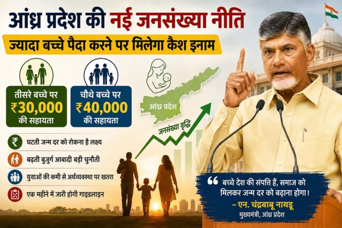 आंध्र प्रदेश में ज्यादा बच्चे पैदा करने पर मिलेगा कैश, तीसरे बच्चे पर 30 हजार का ऐलान