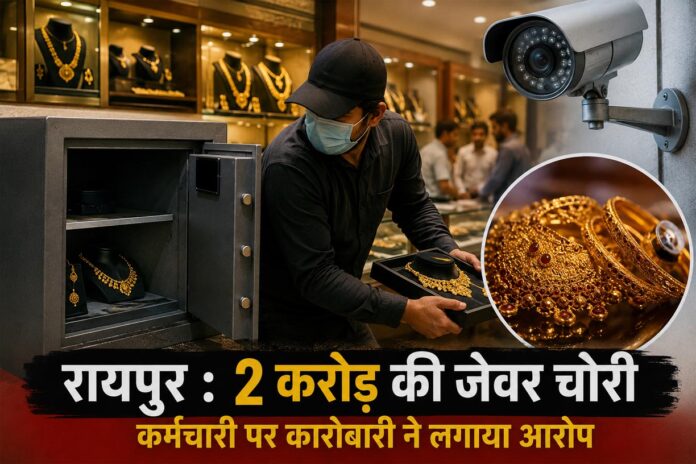 रायपुर में 2 करोड़ के जेवर गायब, 16 साल पुराने कर्मचारी पर गबन का आरोप