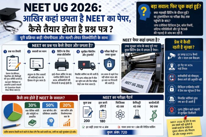 NEET UG 2026: आखिर कहां छपता है NEET का पेपर और कैसे तैयार होता है प्रश्न पत्र? जानिए पूरी प्रक्रिया