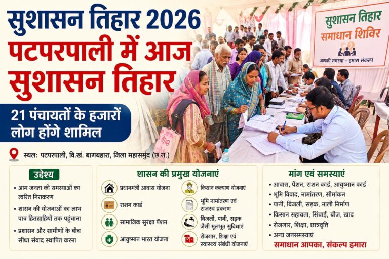 Suśāsan Tihār 2026: पटपरपाली में आज सुशासन तिहार, 21 पंचायतों के हजारों लोग होंगे शामिल