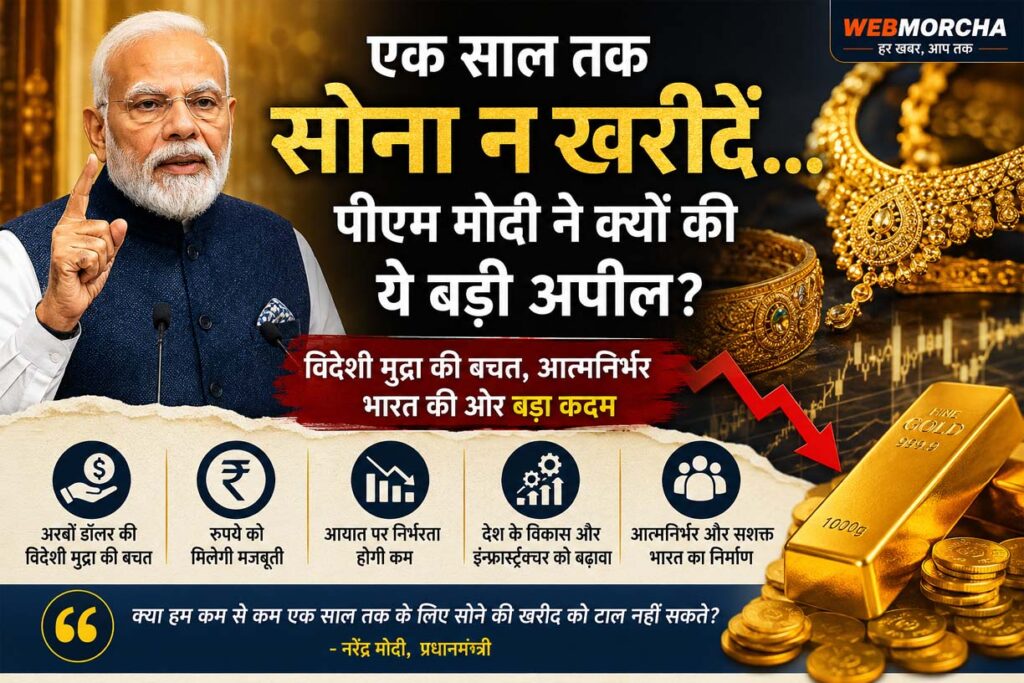 Gold News: पीएम मोदी ने क्यों कहा- “एक साल तक सोना खरीदने से बचें”? जानिए इसके पीछे की बड़ी वजह