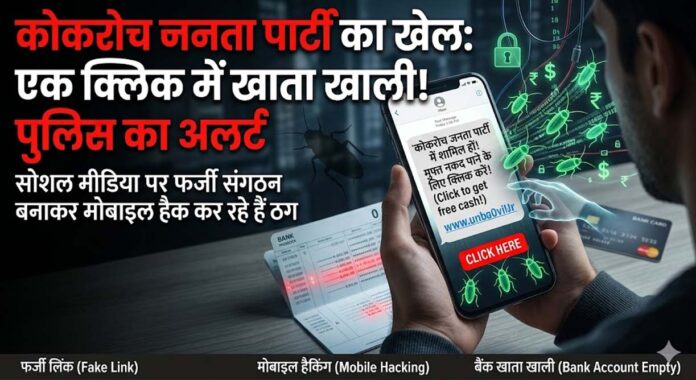 सावधान! 'कॉकरोच जनता पार्टी' के नाम पर आया नया साइबर खतरा, लिंक पर क्लिक करते ही बैंक खाता साफ