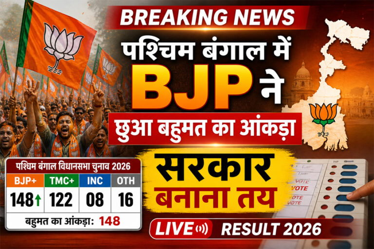 पश्चिम बंगाल में BJP ने छुआ बहुमत का आंकड़ा, सरकार बनाना तय