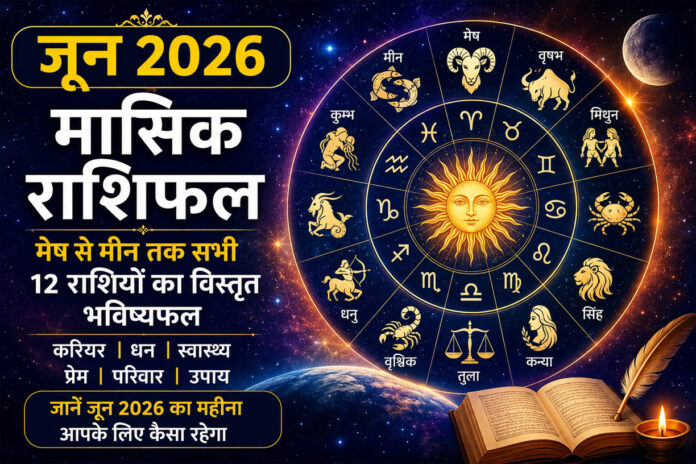 June Monthly Horoscope 2026: मेष से मीन तक सभी 12 राशियों का विस्तृत मासिक राशिफल