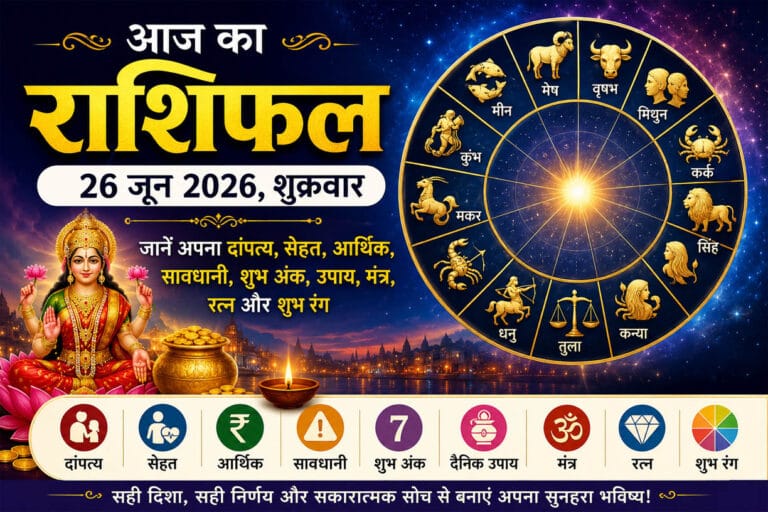26 जून 2026 : आज शुक्र की कृपा से किस राशि को मिलेगा लाभ?