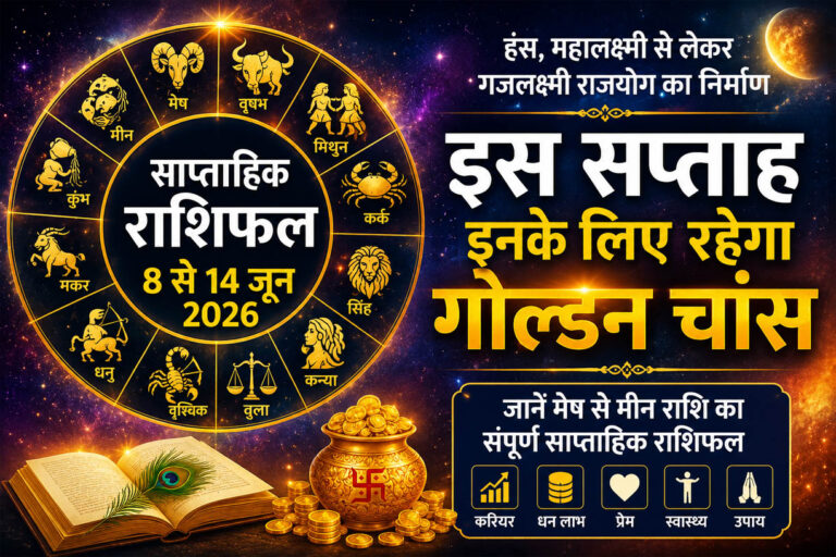 Weekly Horoscope 8 To 14 June 2026: हंस, महालक्ष्मी और गजलक्ष्मी राजयोग से चमकेगी किस्मत, इन राशियों के लिए रहेगा गोल्डन चांस