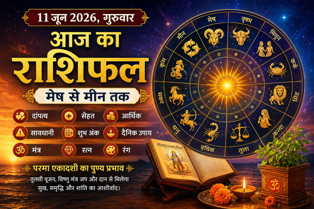 11 जून 2026, गुरुवार राशिफल : जानिए आज का दिन आपके लिए कैसा रहेगा