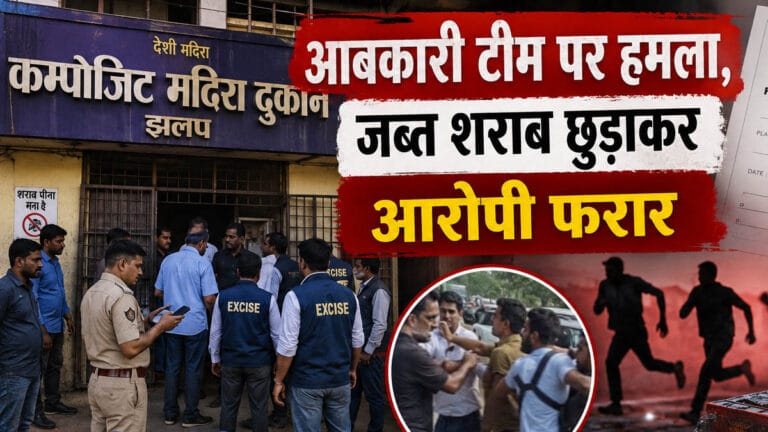 झलप शराब दुकान में आबकारी टीम पर हमला, 6 नामजद समेत कई पर FIR दर्ज