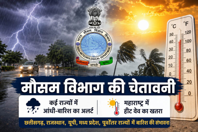 IMD Weather Alert: छत्तीसगढ़ में आंधी-बारिश का अलर्ट, राजस्थान में 80 KMPH की रफ्तार से चलेंगी हवाएं, महाराष्ट्र में हीट वेव
