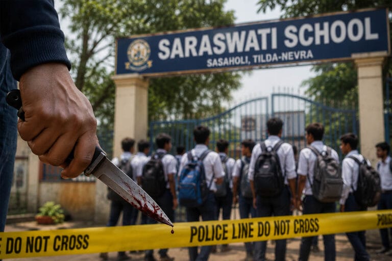तिल्दा में स्कूल के बाहर खूनी संघर्ष, 11वीं के छात्र की चाकूबाजी में मौत