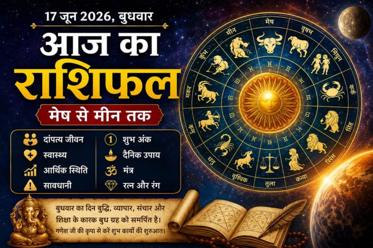 17 जून 2026 का राशिफल: बुधदेव की कृपा से किसे मिलेगा धन लाभ, किसे रहना होगा सतर्क? पढ़ें मेष से मीन तक का भविष्यफल