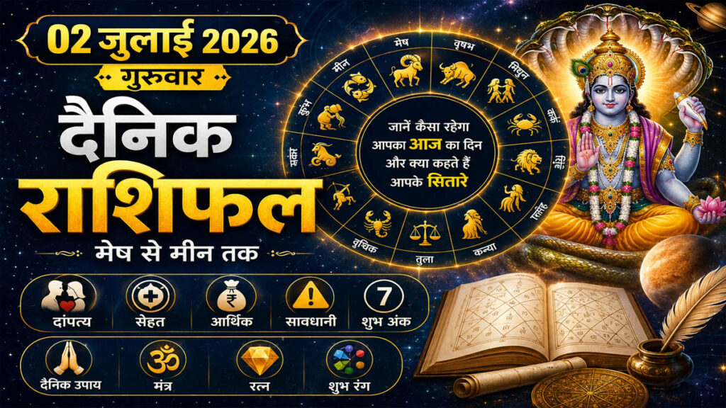 दांपत्य, सेहत, आर्थिक, सावधानी, शुभ अंक, दैनिक उपाय, मंत्र, रत्न और शुभ रंग के साथ मेष से मीन तक विस्तृत राशिफल