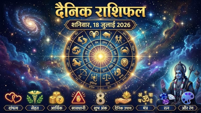 “शनिवार को चमकेगा इन राशियों का भाग्य! जानें 18 जुलाई 2026 का राशिफल, उपाय और शुभ अंक”