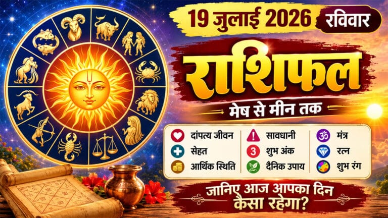आज का राशिफल: दांपत्य, सेहत, आर्थिक स्थिति, सावधानी, शुभ अंक, उपाय, मंत्र, रत्न और शुभ रंग के साथ पढ़ें मेष से मीन तक का विस्तृत भविष्यफल